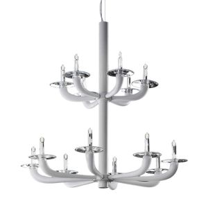 De Majo Tradizione Natural, two-level Venetian suspension chandelier. italian designer modern lamp