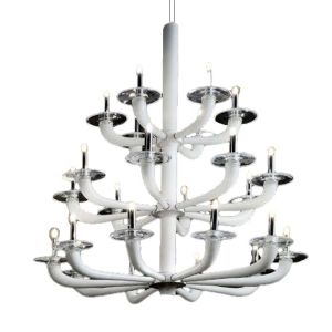 De Majo Tradizione Natural, three-level classic suspension chandelier italian designer modern lamp