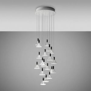 Fabbian Multispot Polair Rosette runde Pendelleuchte italienische designer moderne lampe