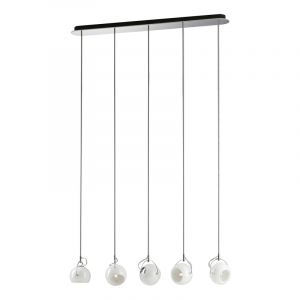 Fabbian Beluga White 5 lights hanging lamp italian designer modern lamp