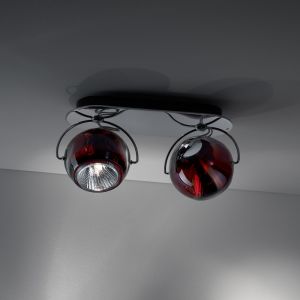 Fabbian Beluga Colour 2 lights wall/ceiling lamp italian designer modern lamp