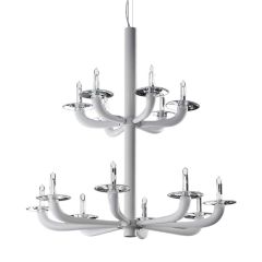 Lampe De Majo Tradizione Natural, lampadaire vénitien à suspension à deux niveaux - Lampe design moderne italien