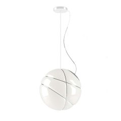 Fabbian Armilla pendant lamp with white Canopy italian designer modern lamp