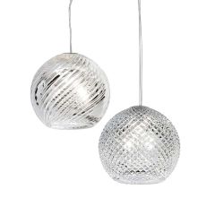 Lampe Fabbian Diamond & Swirl suspension - Lampe design moderne italien