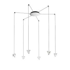Fabbian Tripla lighting system Led italian designer modern lamp