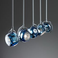 Lampe Fabbian Beluga Colour suspension 5 lumières - Lampe design moderne italien