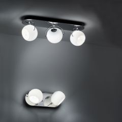 Lampada Beluga White parete/soffitto 2-3 luci design Fabbian scontata