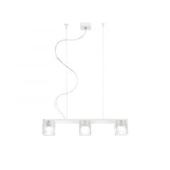 Fabbian Cubetto 3 lights hanging lamp white italian designer modern lamp