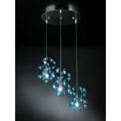 Lampe Metallux Astro suspension diam 40 c/3 pendents - Lampe design moderne italien