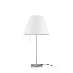 Luceplan Costanza table lamp with switch and fixed stem italian designer modern lamp