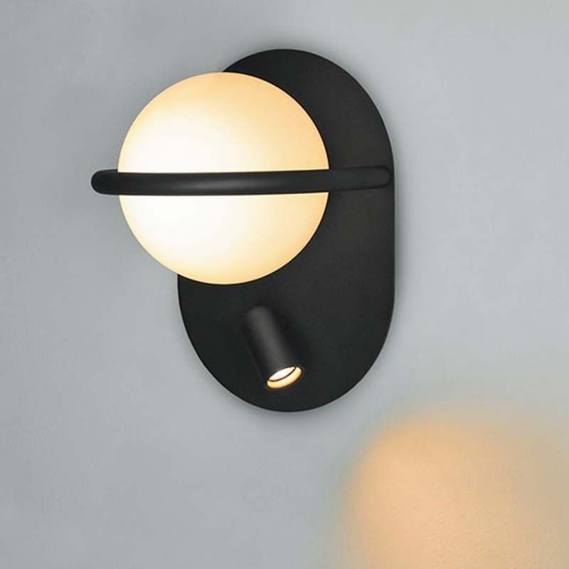 B.lux C_Ball wall lamp with spot lamp