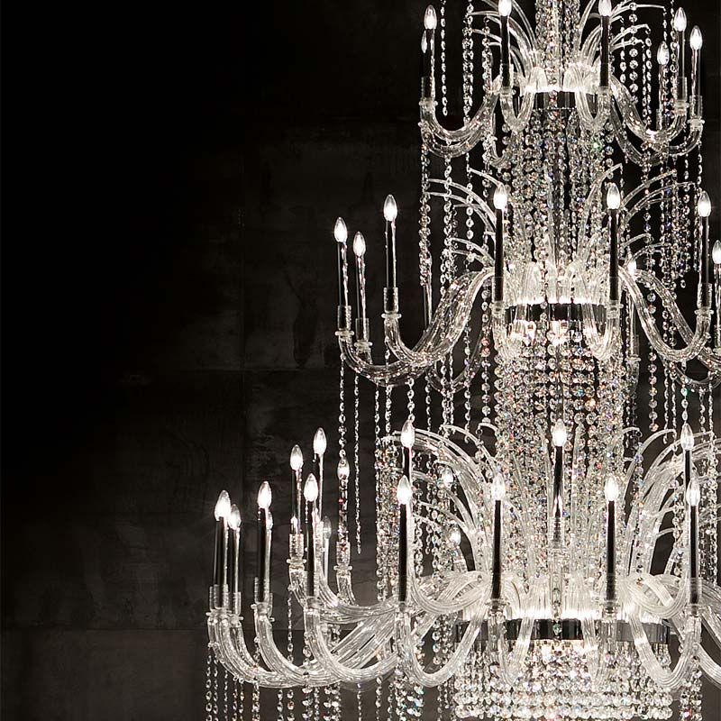 Lampe De Majo Tradizione Ice lampadaire classique en cristal