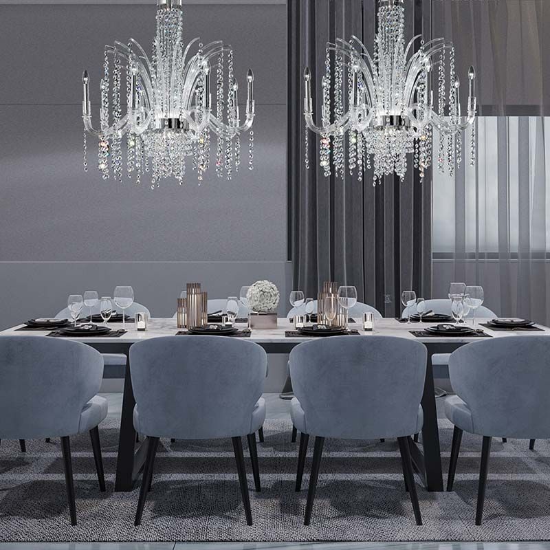De Majo Tradizione Ice classic crystal chandelier lamp