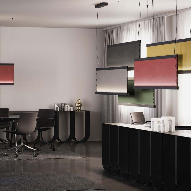Fabbian Etnia sound-absorbing pendant lamp - dimmable lamp
