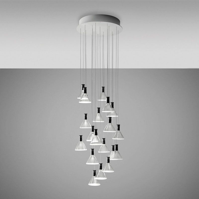 Lampe Fabbian Multispot Polair lampe suspension avec ronde rosette