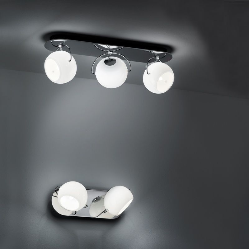 Lampada Beluga White parete/soffitto 2-3 luci Fabbian