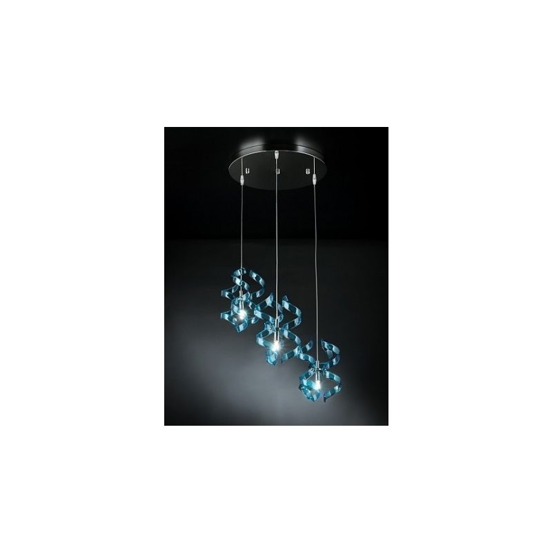 Lampe Metallux Astro suspension diam 40 c/3 pendents