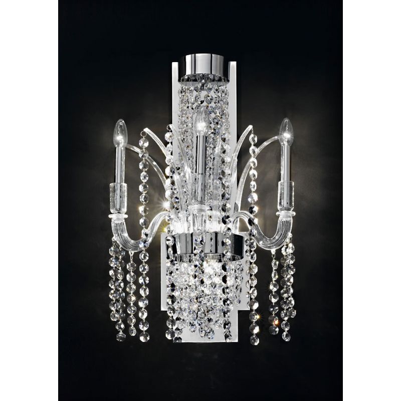 De Majo Tradizione Ice, klassische Kristall-Wandlampe Lampe