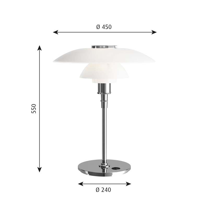 Louis Poulsen PH 4½-3½ Glass table lamp lamp
