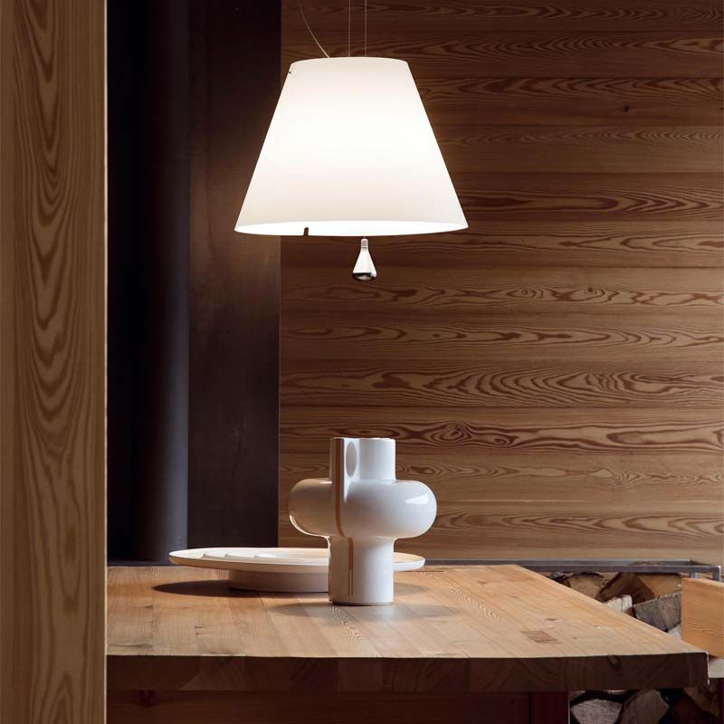 Luceplan Costanza hanging lamp with counterweight lamp