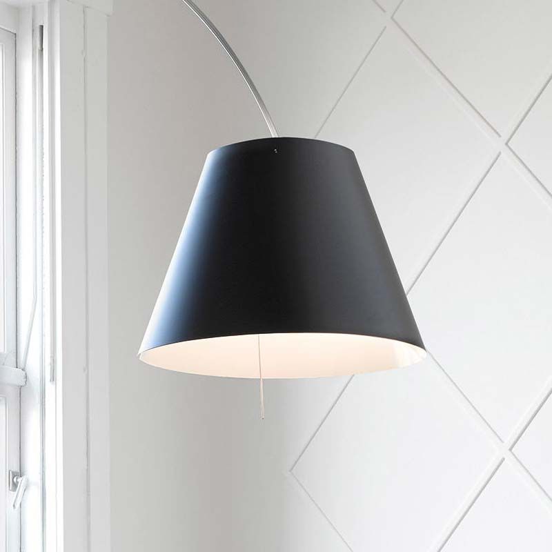 Luceplan Lady Costanza wall lamp with dimmer and telescopic stem lamp